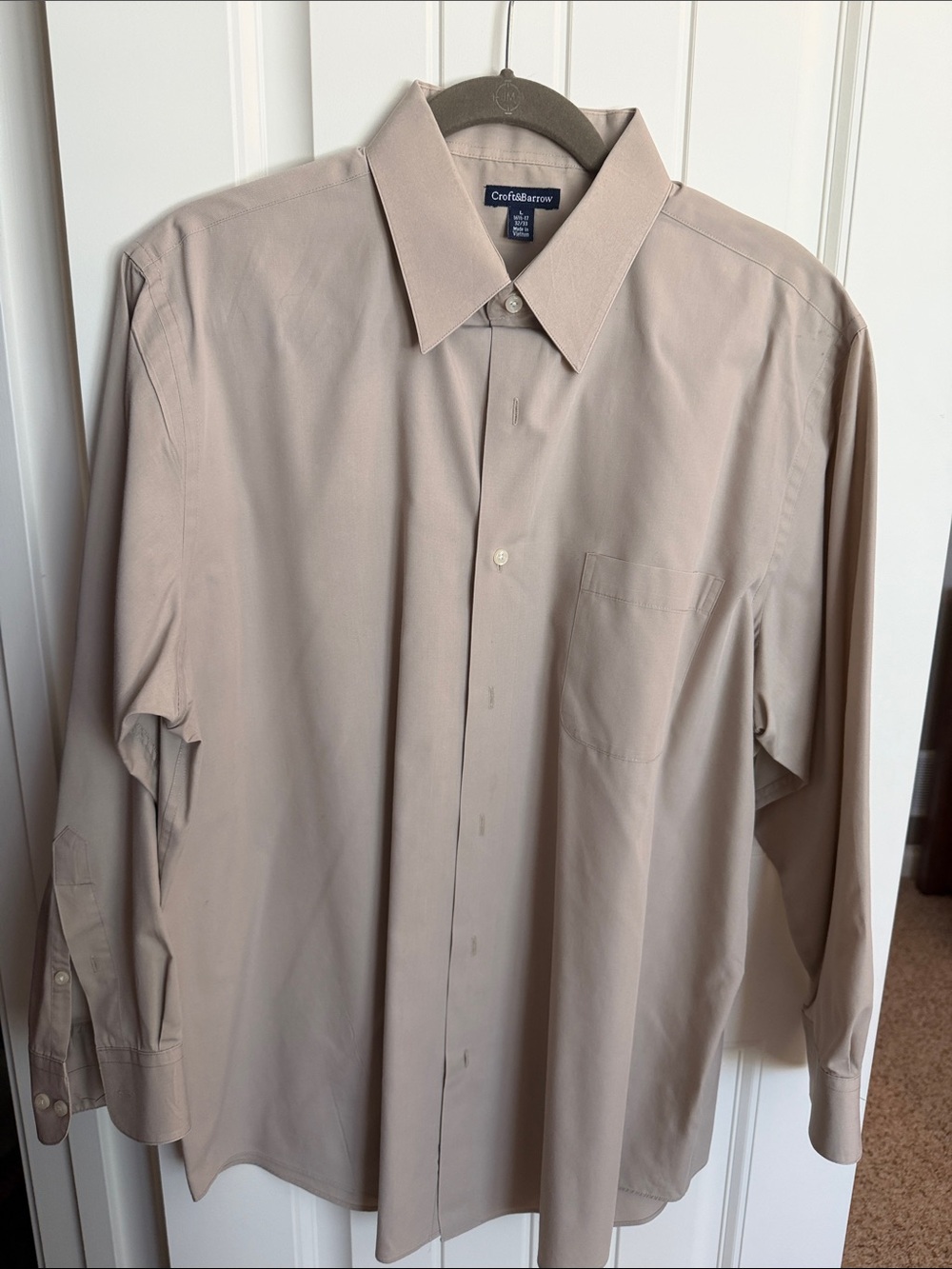 croft & barrow Men’s Long-Sleeve Dress Shirt - Beige